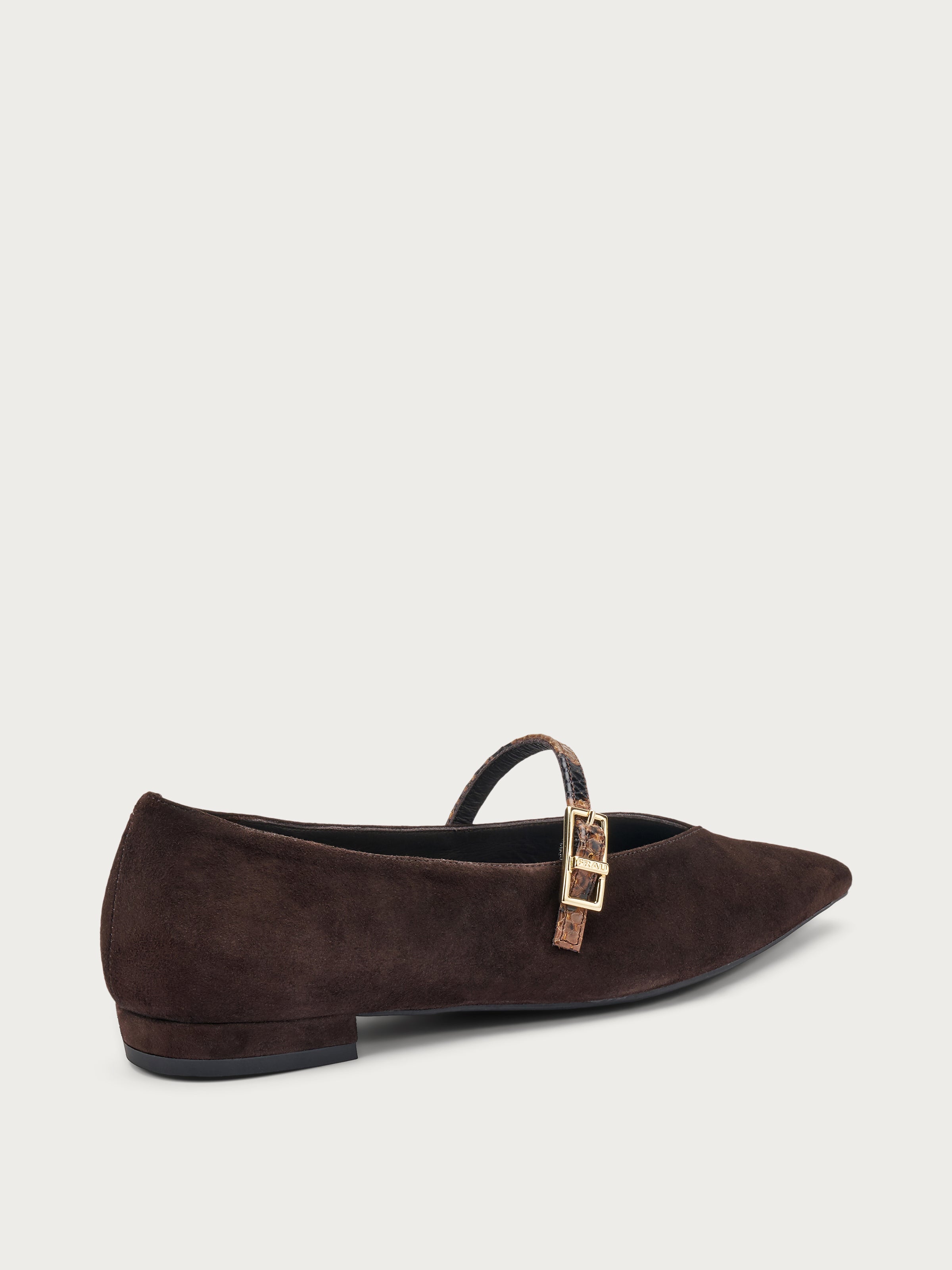 Cecelia New York Amara Black Suede Mule - Closed Toe Slide Flat With Bow Detail