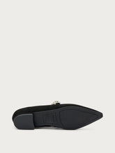 Suede pointed-toe ballet flats - Black | FRAU