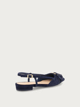 Slingback in suede con fibbia - Blu Navy | FRAU
