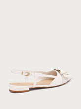 Patent leather slingbacks with buckle - White | FRAU
