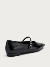 Leather pointed-toe ballet flats - Black | FRAU