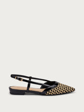 Two-tone raffia slingbacks - STRAWblack | FRAU