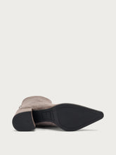 Heeled suede ankle boots - Asphalt | FRAU