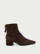 Heeled suede ankle boots - Cocoa | FRAU