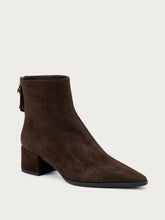 Heeled suede ankle boots - Cocoa | FRAU