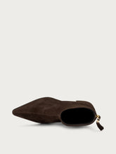 Heeled suede ankle boots - Cocoa | FRAU