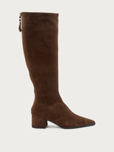 Heeled suede boots - Cocoa | FRAU