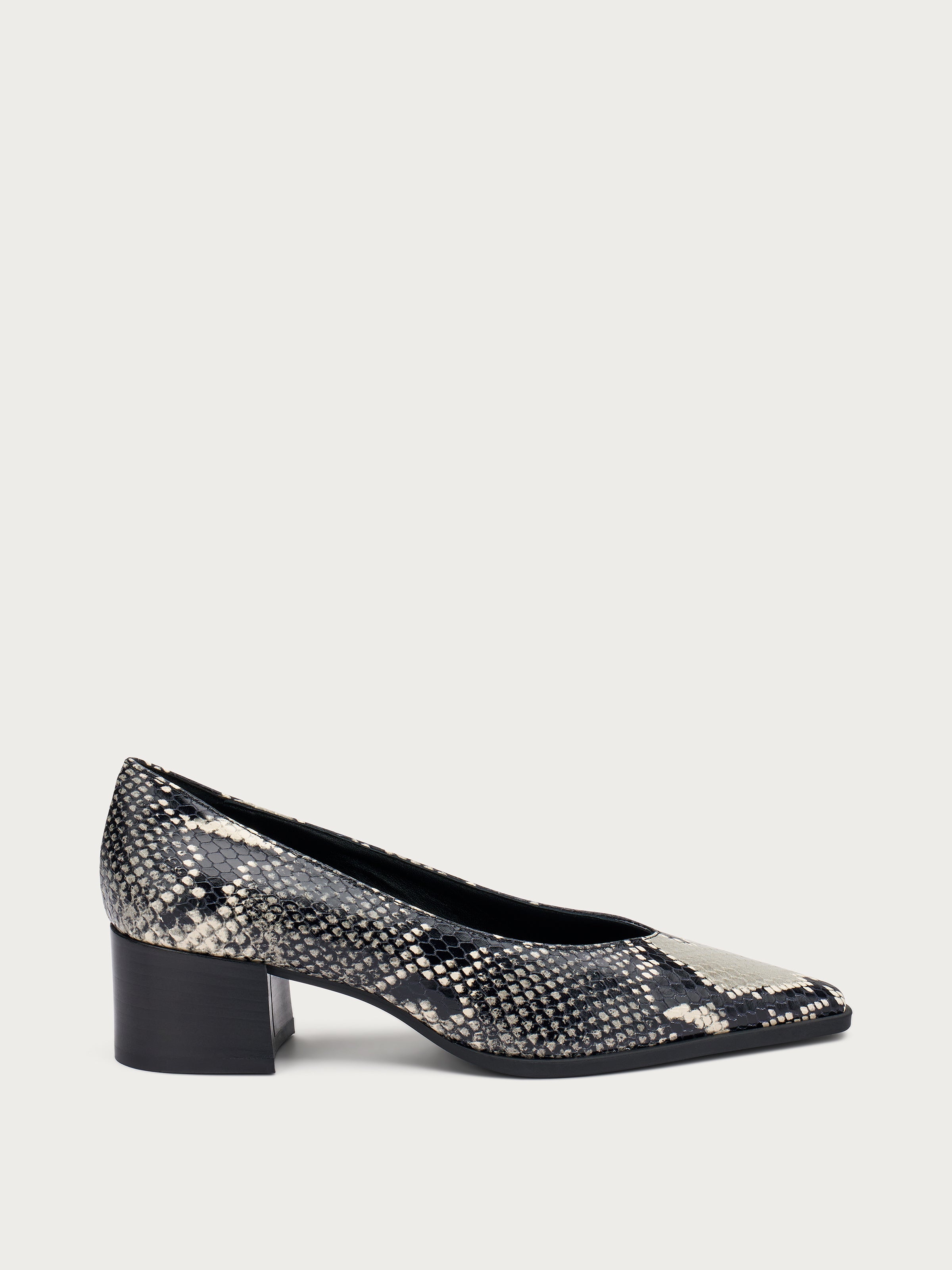 Snake-print leather Almond-Cut pumps FRAU