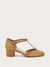 T-Bar-Pumps aus Veloursleder - Sattel | FRAU