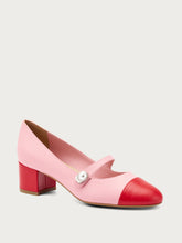 Leather Mary Janes with pearl detail - POPPYpeony | FRAU