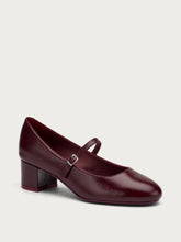 Creased-effect polished leather Mary Janes - Bordeaux | FRAU