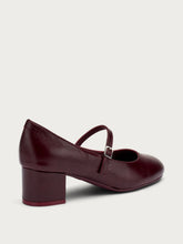 Creased-effect polished leather Mary Janes - Bordeaux | FRAU