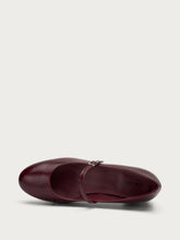 Creased-effect polished leather Mary Janes - Bordeaux | FRAU