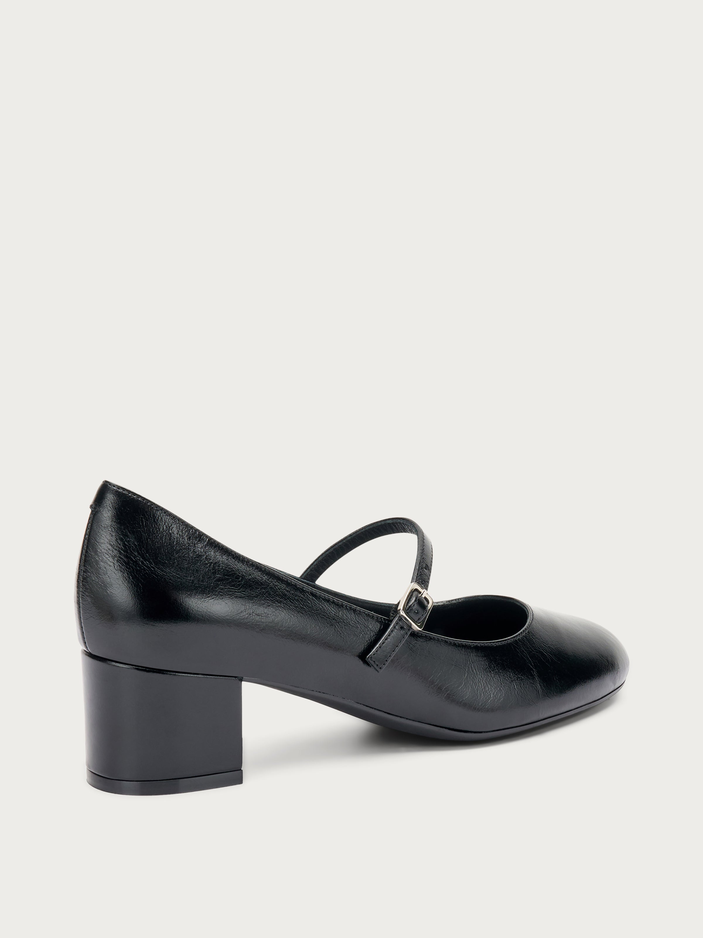 Mary Jane in pelle lucida effetto creased FRAU