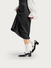 Creased-effect polished leather Mary Janes - Black | FRAU