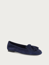 Suede loafers with tassel - Navy Blue | FRAU