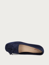Suede loafers with tassel - Navy Blue | FRAU
