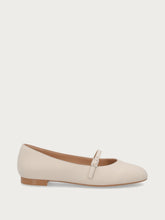 Leather ballet flats with strap - Peony | FRAU