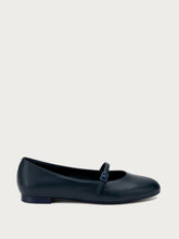Leather ballet flats with strap - Peony | FRAU