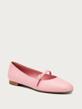 Leather ballet flats with strap - Peony | FRAU