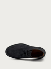Suede desert boots with antiqued finish - Blue | FRAU