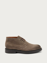 Suede desert boots with antiqued finish - Mink | FRAU