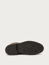 Vintage-effect leather combat boots - Brown | FRAU