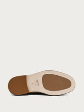 Allacciata con suola in cuoio - Avena | FRAU