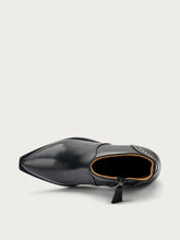 Studded leather Texan ankle boots - Black | FRAU