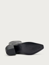 Studded leather Texan ankle boots - Black | FRAU