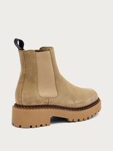 Suede Chelsea boots with double welt - Honey | FRAU