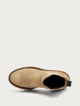 Suede Chelsea boots with double welt - Honey | FRAU