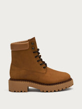 Nubuck combat boots with double welt - Leather | FRAU