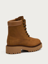 Nubuck combat boots with double welt - Leather | FRAU