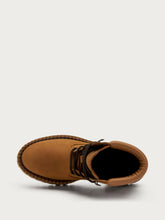 Nubuck combat boots with double welt - Leather | FRAU