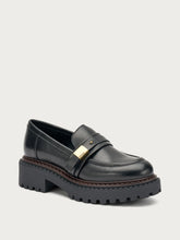 Leather loafers with buckle - Black | FRAU