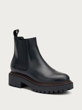 Leather Chelsea boots with double welt - Black | FRAU