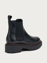 Leather Chelsea boots with double welt - Black | FRAU