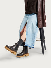 Leather Chelsea boots with double welt - DARKBRAUNnut | FRAU