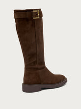 Suede boots with buckle - Cocoa | FRAU