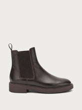 Colour-block leather Chelsea boots - Dark Brown | FRAU