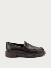 Leather loafers with fringing - Dark Brown | FRAU