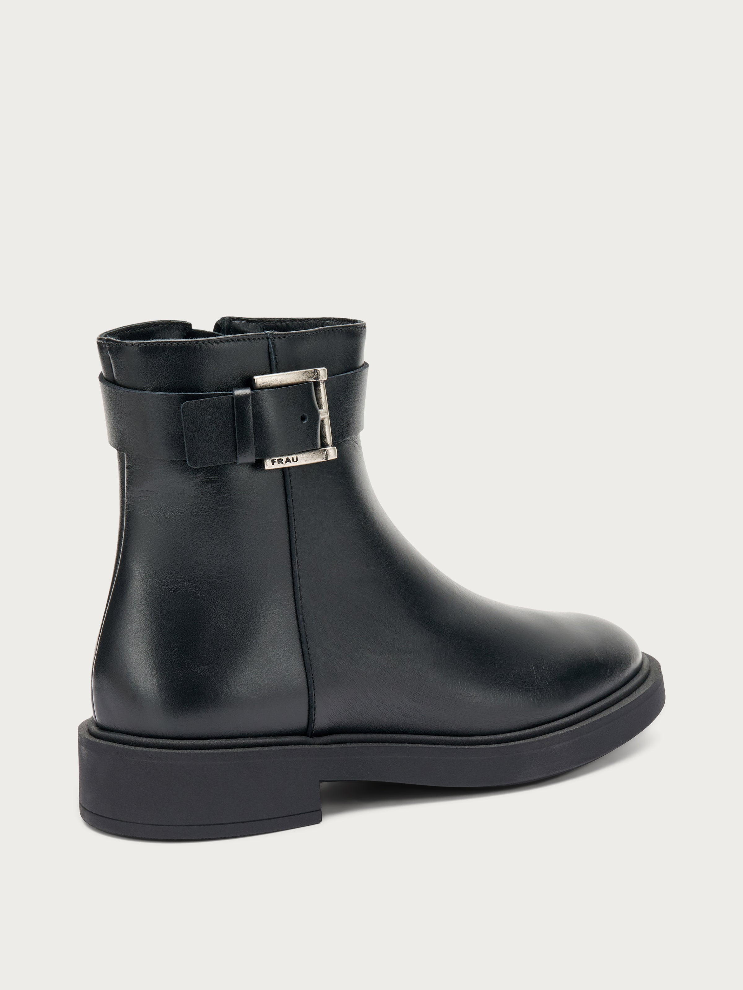 Leather ankle boots with buckle FRAU - Main Image
