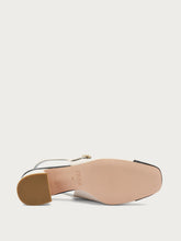 Two-tone T-bar heeled shoes - Black Cream | FRAU