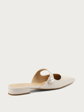 Bejewelled pearl mules - Cream | FRAU