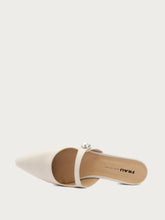 Bejewelled pearl mules - Cream | FRAU