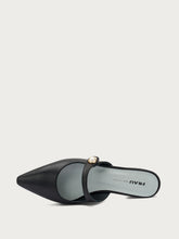 Sabot mit Perlenschmuck - Schwarz | FRAU