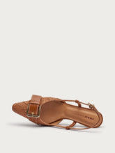 Slingback aus Bast mit Schnalle - Karamell | FRAU