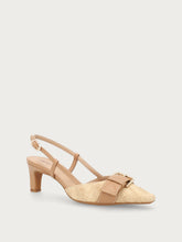 Slingback in raffia con fibbia - Paglia | FRAU