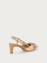 Slingback in raffia con fibbia - Paglia | FRAU